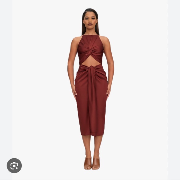 Andrea Iyamah Dresses & Skirts - Andrea Iyamah Reni Midi Dress - Chocolate